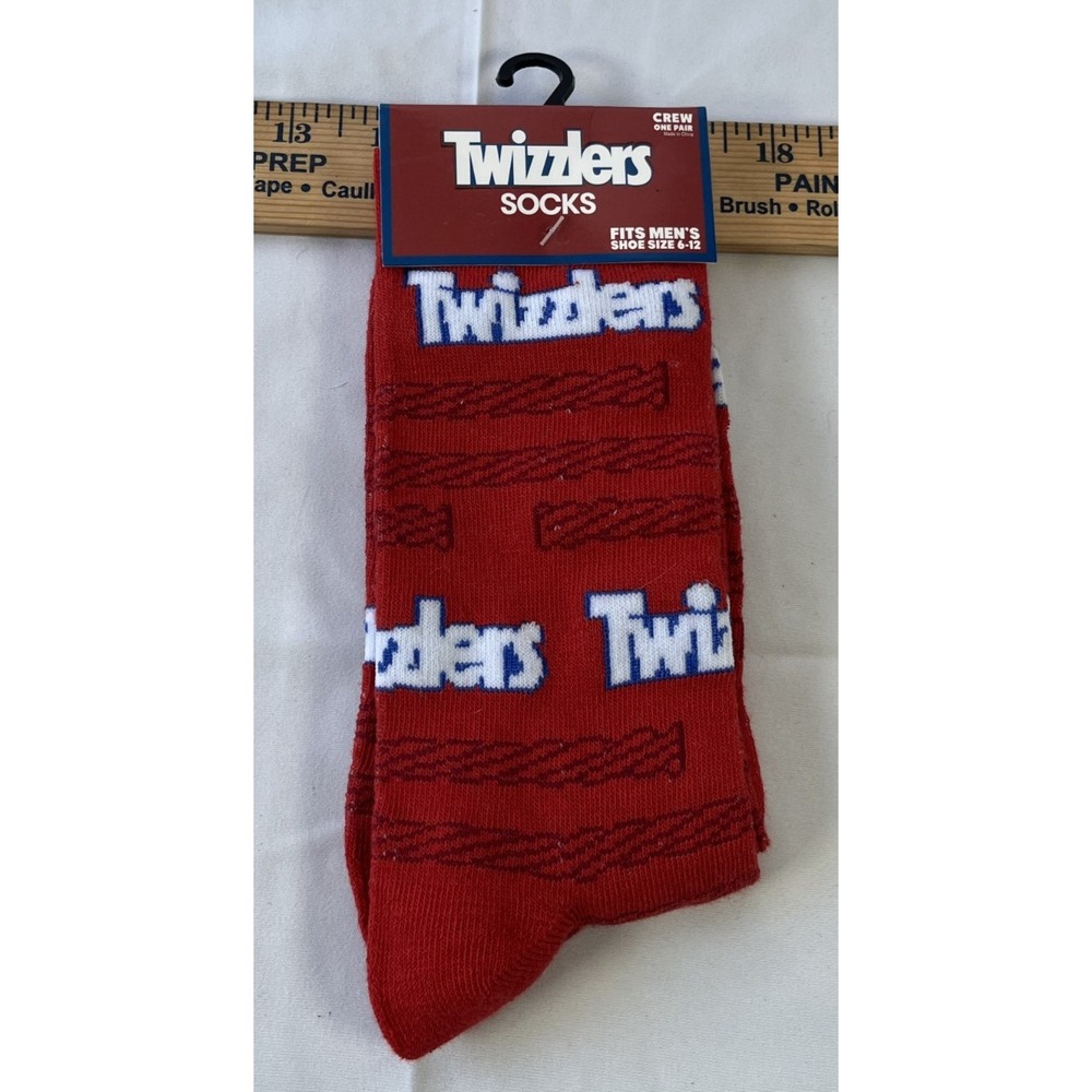 NEW Twizzlers Crazy Socks Men's Crew Socks Shoe Size 6-12
